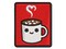 Cute Kawaii Hot Chocolate Multi-Color Embroidered Iron-On or Hook & Loop Patch Applique